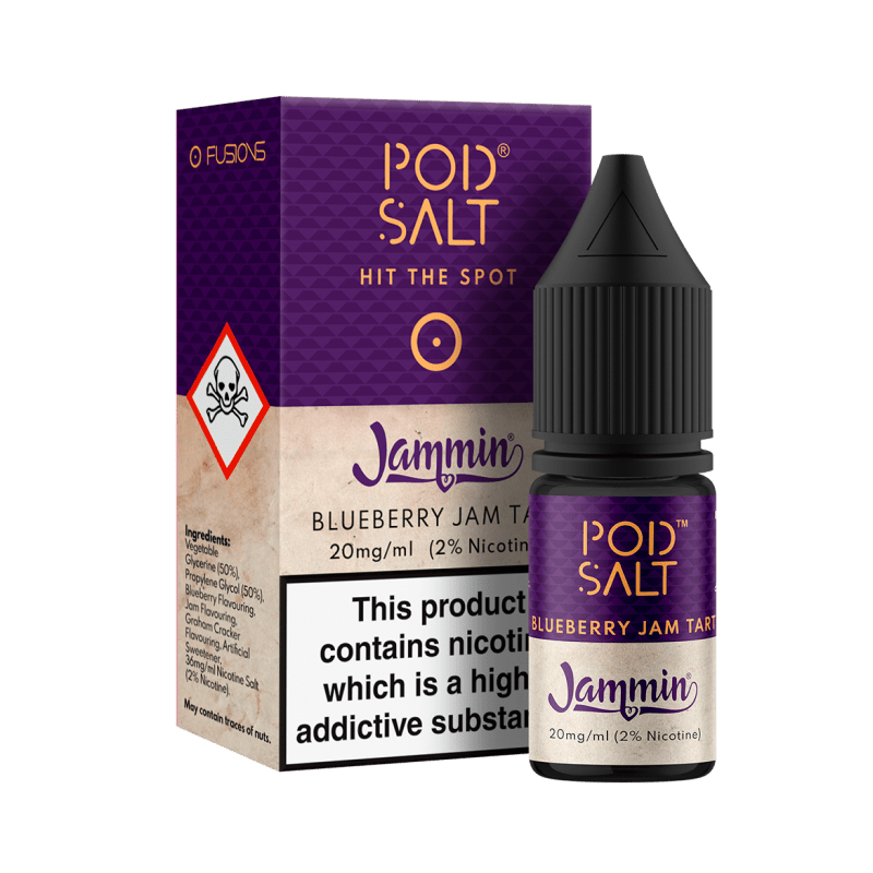 POD SALT - 10ML BLUEBERRY JAM TART NIC SALTS E LIQUID - Super E-cig