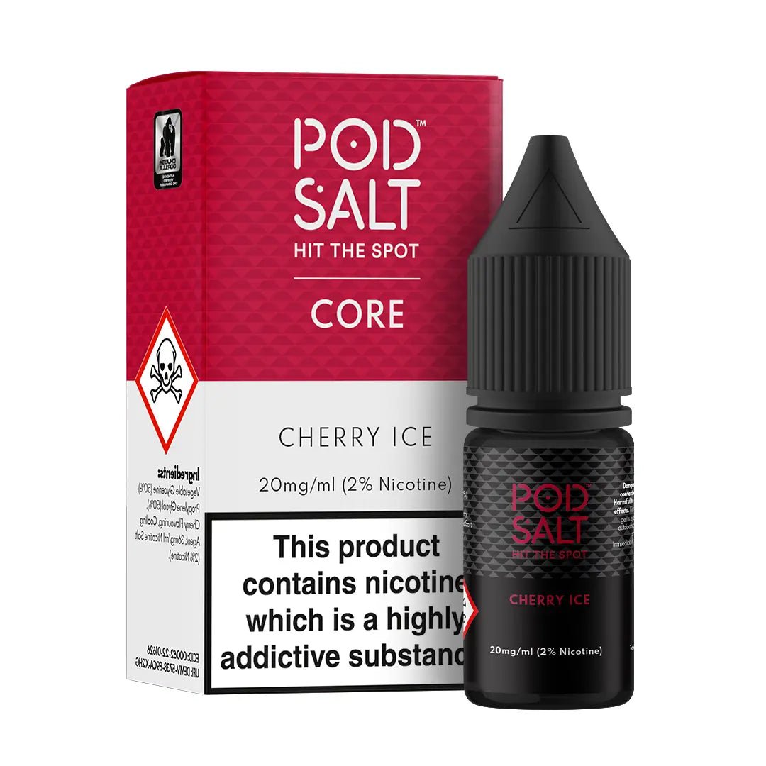 POD SALT - 10ML CHERRY ICE NIC SALTS E LIQUID - Super E-cig