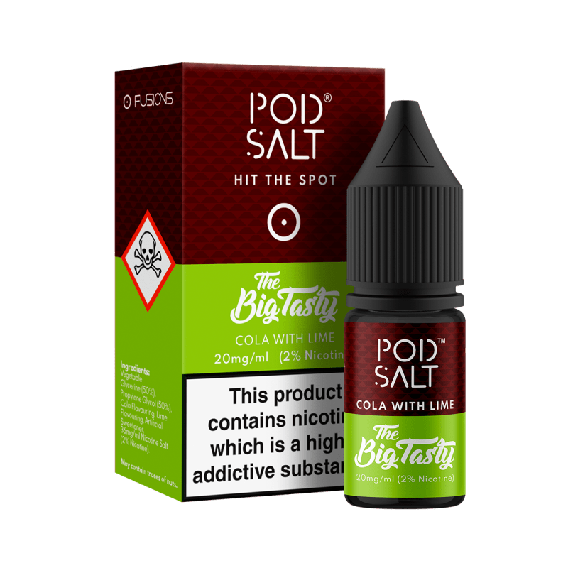 POD SALT - 10ML COLA WITH LIME NIC SALTS E LIQUID - Super E-cig