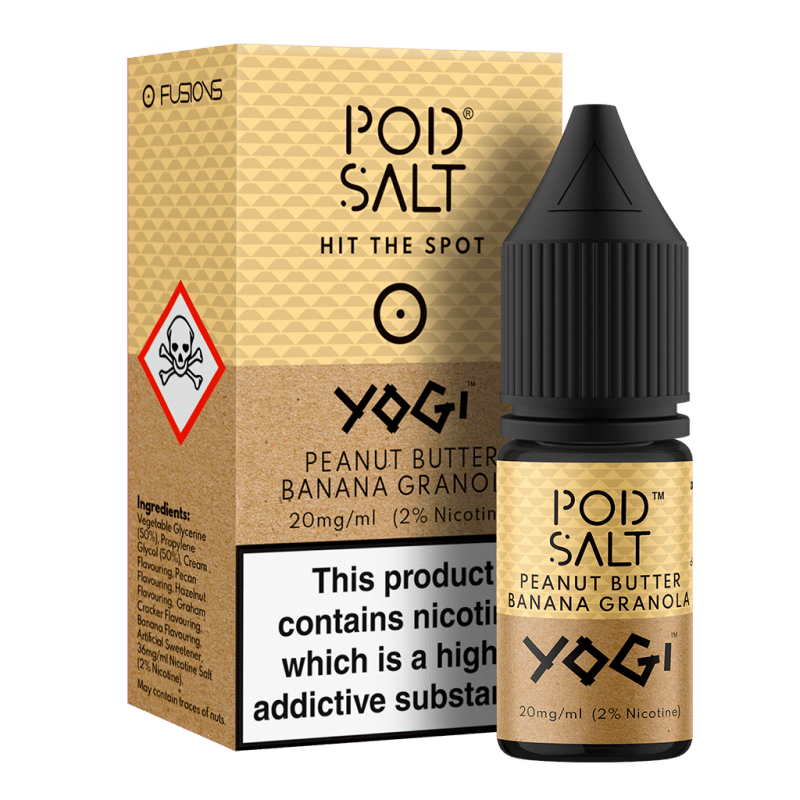 POD SALT - 10ML PEANUT BUTTER, BANANA GRANOLA NIC SALT E LIQUID - Super E-cig