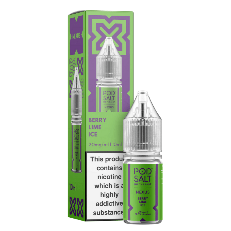 POD SALT NEXUS BERRY LIME ICE 10ML NIC SALT E - LIQUID - Super E - cig