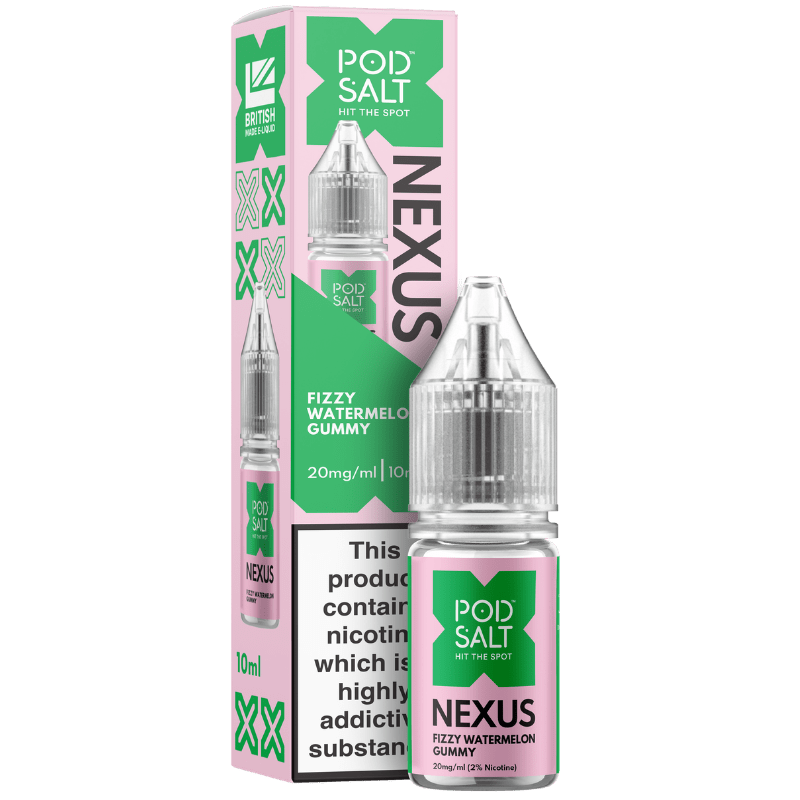POD SALT NEXUS FIZZY WATERMELON GUMMY 10ML NIC SALT E - LIQUID - Super E - cig