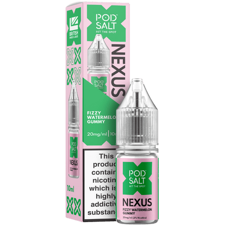 POD SALT NEXUS FIZZY WATERMELON GUMMY 10ML NIC SALT E - LIQUID - Super E - cig