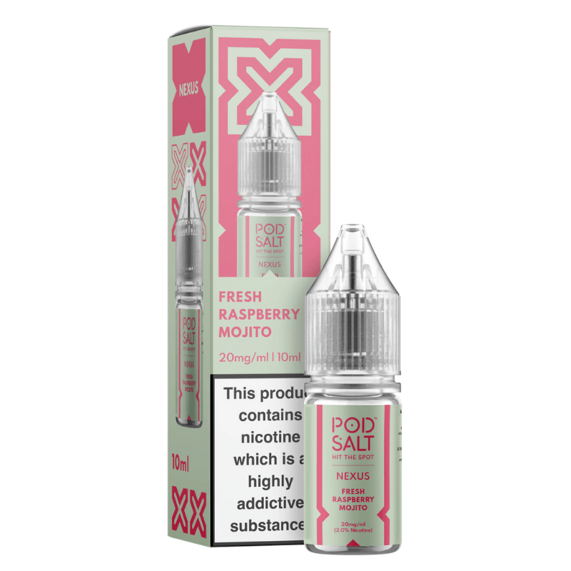 POD SALT NEXUS FRESH RASPBERRY MOJITO 10ML NIC SALT E - LIQUID - Super E - cig