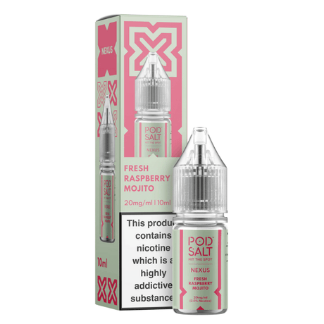 POD SALT NEXUS FRESH RASPBERRY MOJITO 10ML NIC SALT E - LIQUID - Super E - cig