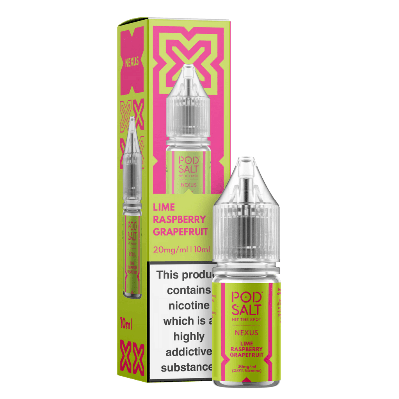 POD SALT NEXUS LIME RASPBERRY GRAPEFRUIT 10ML NIC SALT E - LIQUID - Super E - cig