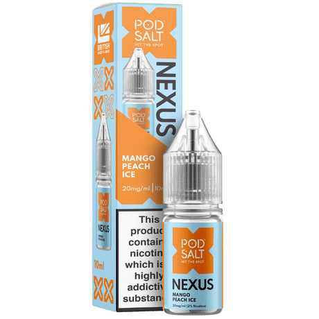 POD SALT NEXUS MANGO PEACH ICE 10ML NIC SALT E - LIQUID - Super E - cig