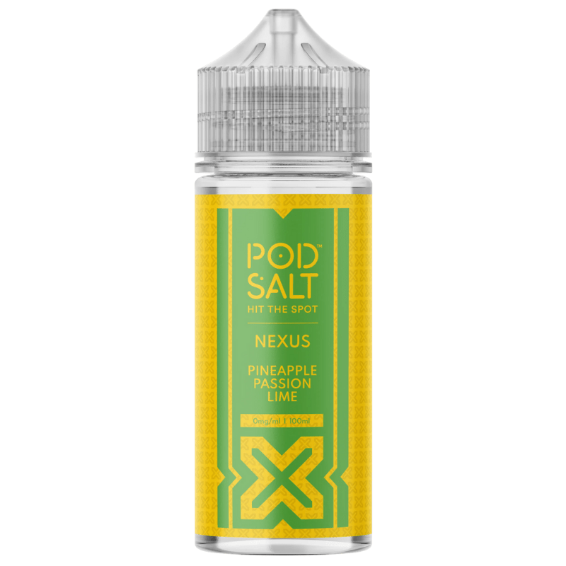 POD SALT NEXUS PINEAPPLE PASSION LIME 100ML SHORTFILL E - LIQUID - Super E - cig