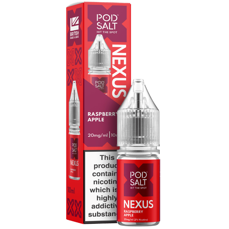 POD SALT NEXUS RASPBERRY APPLE 10ML NIC SALT E - LIQUID - Super E - cig