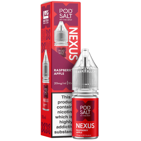 POD SALT NEXUS RASPBERRY APPLE 10ML NIC SALT E - LIQUID - Super E - cig