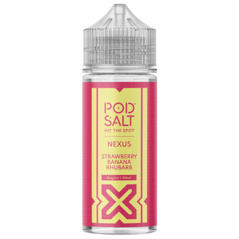 POD SALT NEXUS STRAWBERRY BANANA RHUBARB 100ML SHORTFILL E - LIQUID - Super E - cig