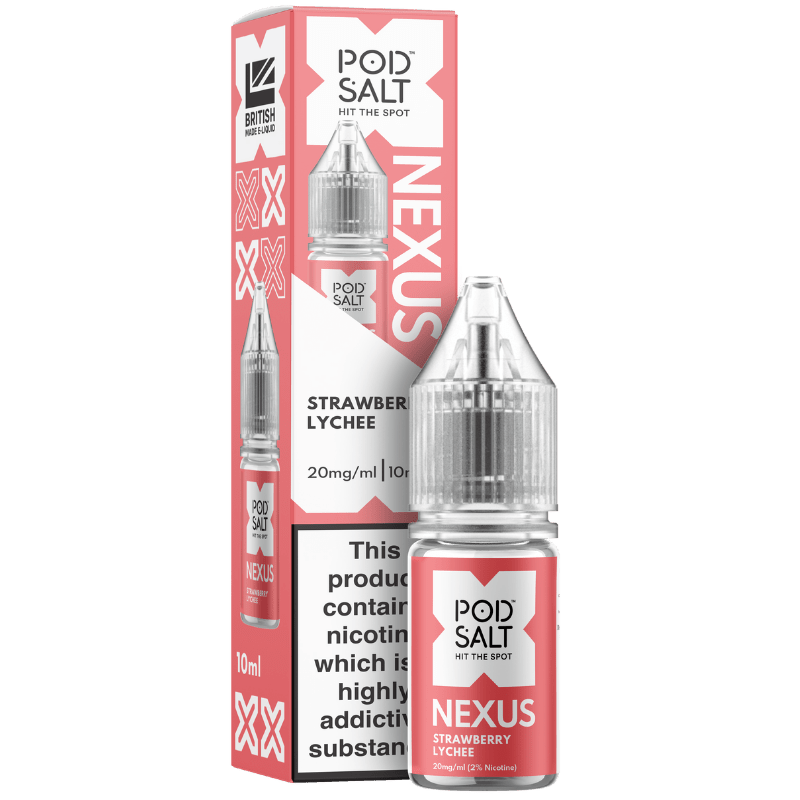 POD SALT NEXUS STRAWBERRY LYCHEE 10ML NIC SALT E - LIQUID - Super E - cig