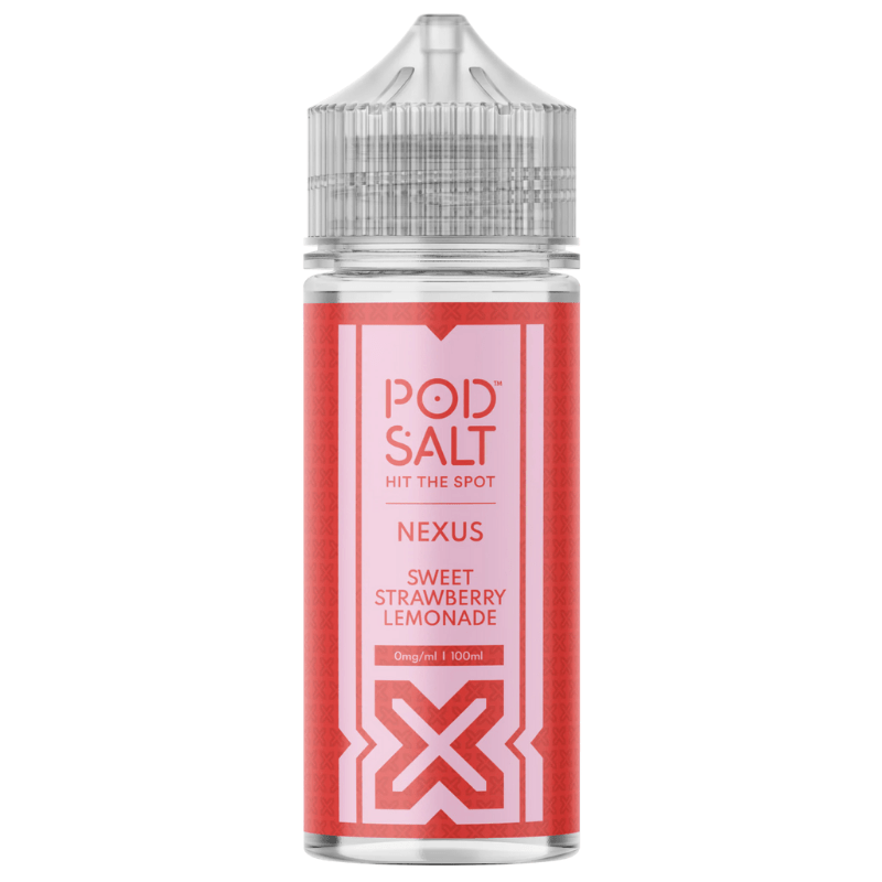 POD SALT NEXUS SWEET STRAWBERRY LEMONADE 100ML SHORTFILL E - LIQUID - Super E - cig