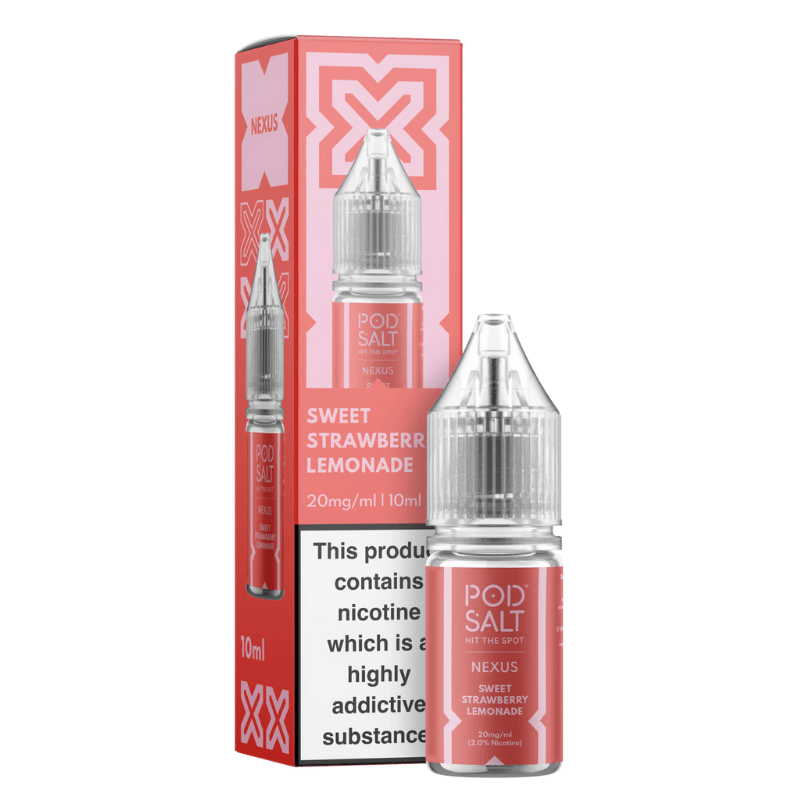 POD SALT NEXUS SWEET STRAWBERRY LEMONADE 10ML NIC SALT E - LIQUID - Super E - cig