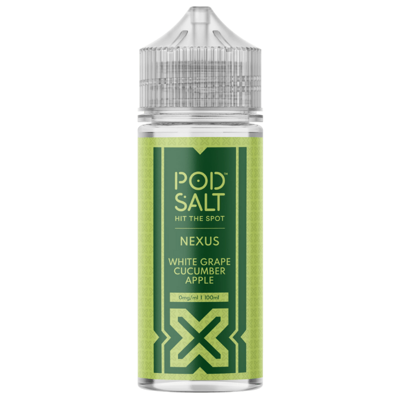 POD SALT NEXUS WHITE GRAPE CUCUMBER APPLE 100ML SHORTFILL E - LIQUID - Super E - cig