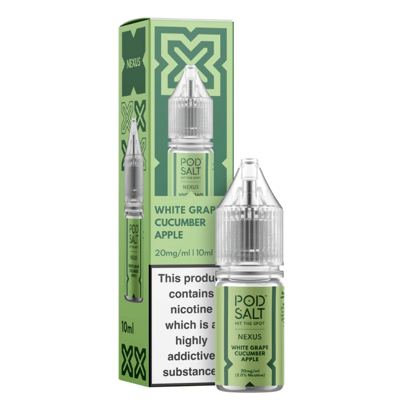 POD SALT NEXUS WHITE GRAPE CUCUMBER APPLE 10ML NIC SALT E - LIQUID - Super E - cig