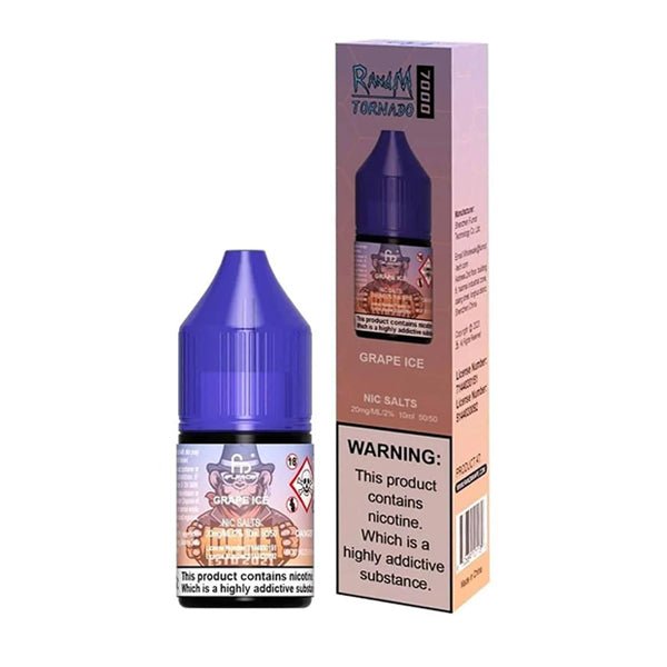 RANDM - 10ML 7000 GRAPE ICE NIC SALT E LIQUID - Super E-cig
