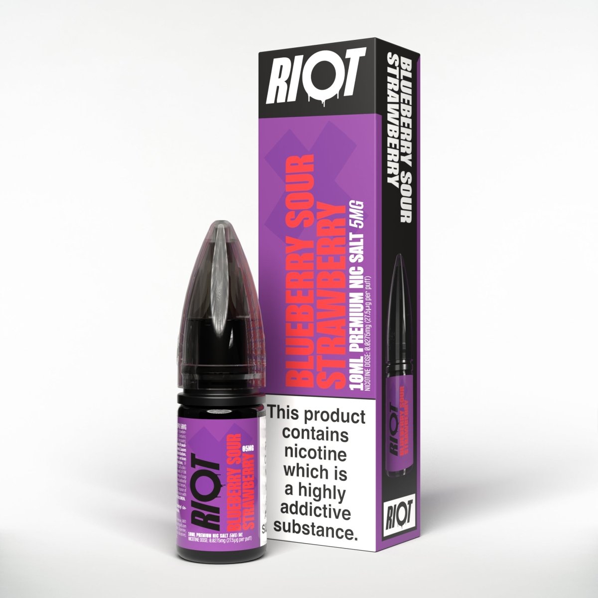 RIOT X BLUEBERRY SOUR STRAWBERRY 10ML NIC SALT E - LIQUID - Super E - cig