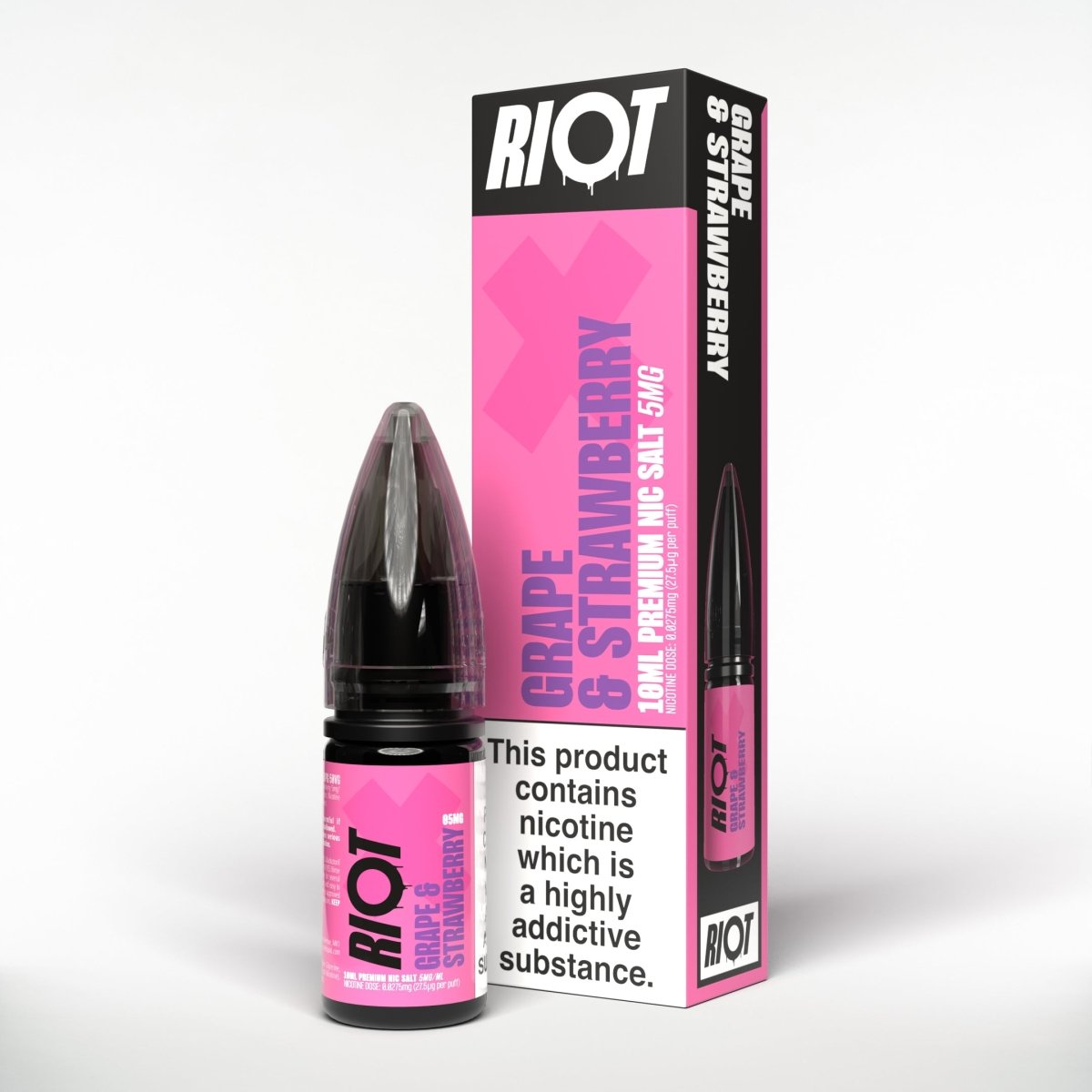 RIOT X GRAPE STRAWBERRY 10ML NIC SALT E - LIQUID - Super E - cig