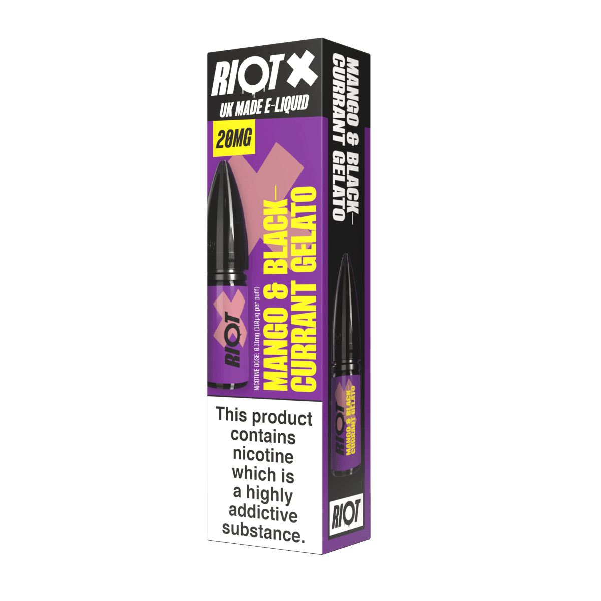 RIOT X MANGO BLACKCURRANT GELATO 10ML NIC SALT E - LIQUID - Super E - cig