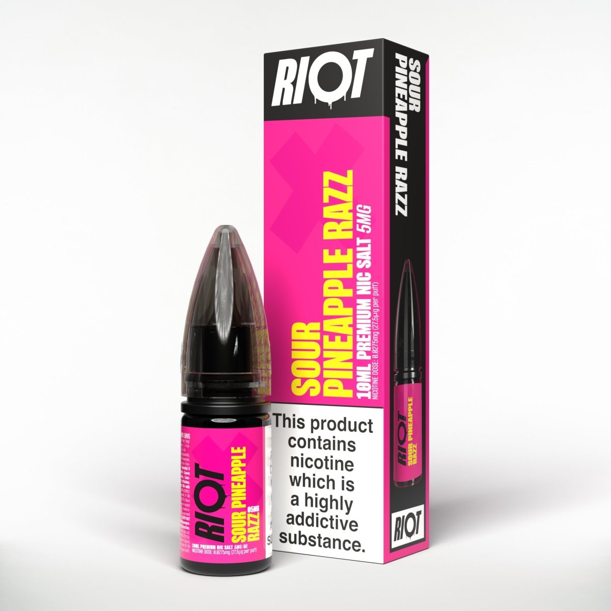 RIOT X SOUR PINEAPPLE RAZZ 10ML NIC SALT E - LIQUID - Super E - cig