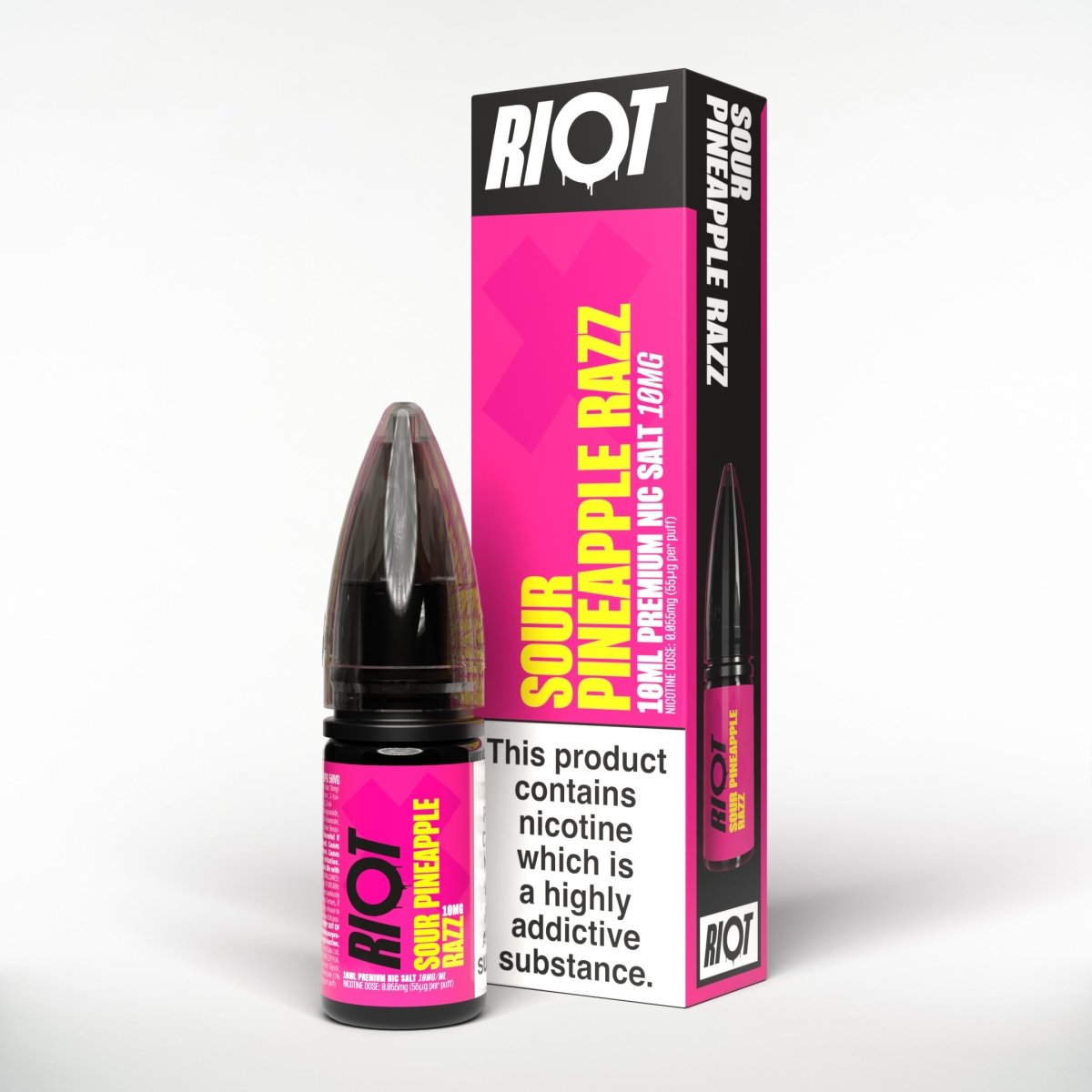 RIOT X SOUR PINEAPPLE RAZZ 10ML NIC SALT E - LIQUID - Super E - cig