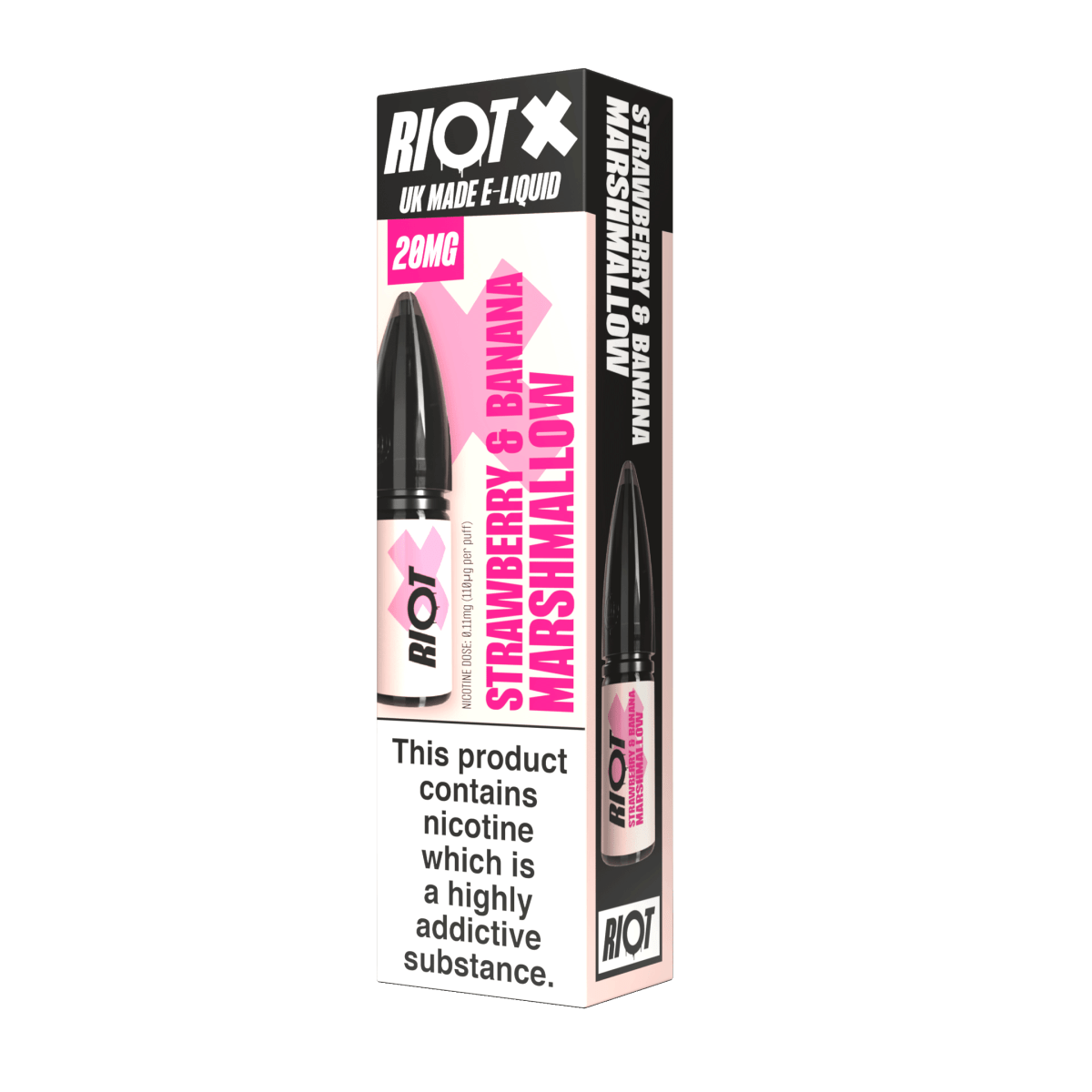 RIOT X STRAWBERRY BANANA MARSHMALLOW 10ML NIC SALT E - LIQUID - Super E - cig