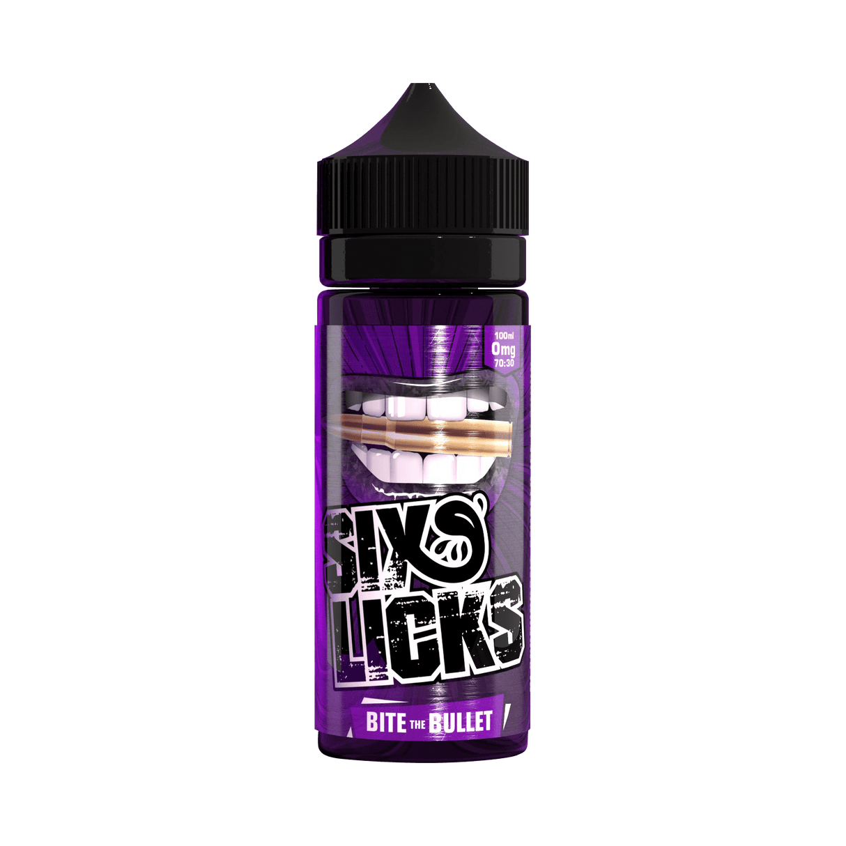 SIX LICKS - 100ML BITE THE BULLET 0MG SHORTFILL E LIQUID - Super E-cig