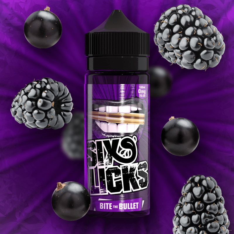 SIX LICKS - 100ML BITE THE BULLET 0MG SHORTFILL E LIQUID - Super E-cig