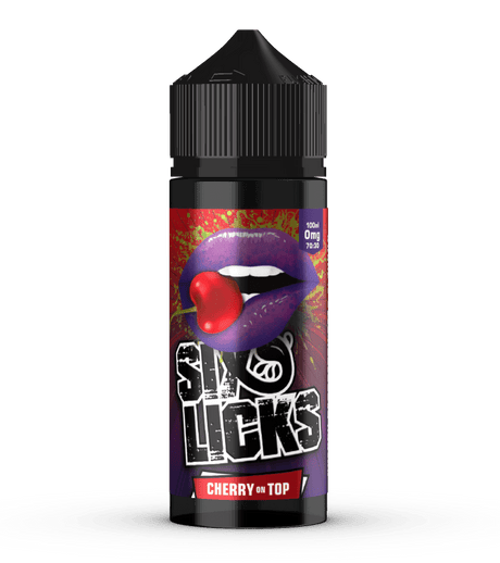 SIX LICKS - 100ML CHERRY ON TOP 0MG SHORTFILL E LIQUID - Super E-cig