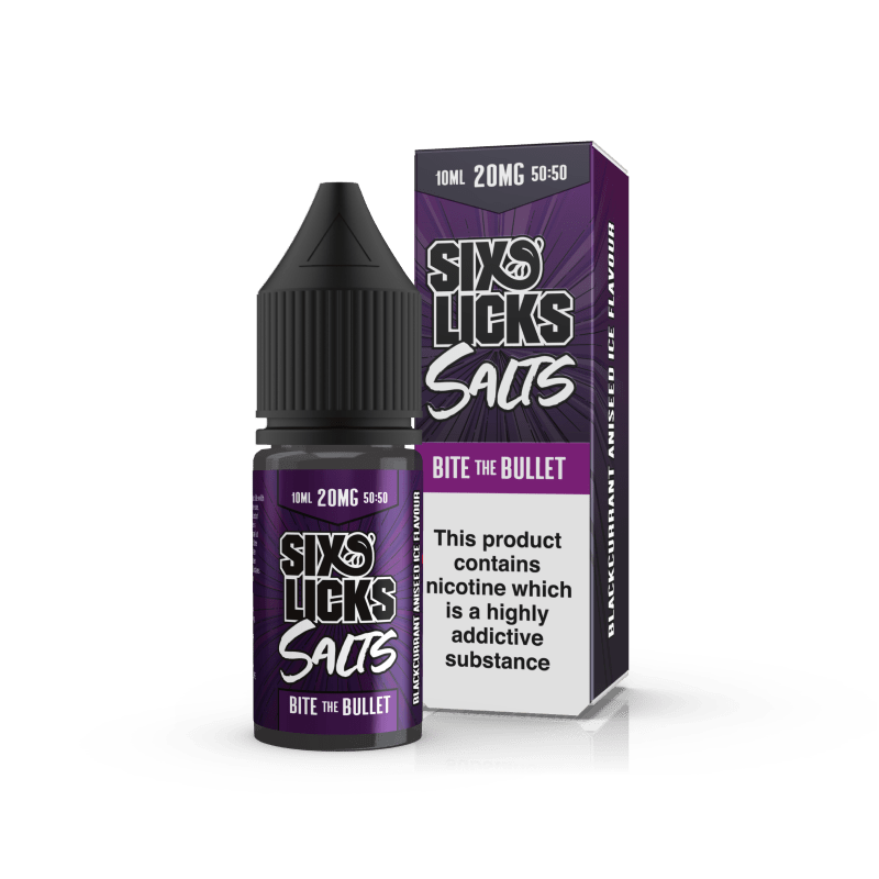 SIX LICKS - 10ML BITE THE BULLET NIC SALT E LIQUID - Super E-cig