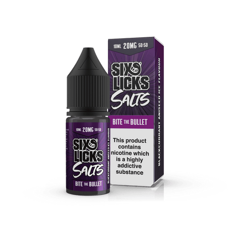 SIX LICKS - 10ML BITE THE BULLET NIC SALT E LIQUID - Super E-cig