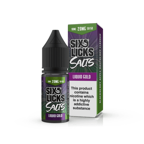 SIX LICKS - 10ML LIQUID GOLD NIC SALT E LIQUID - Super E-cig