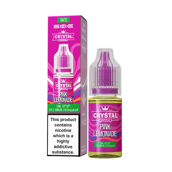 SKE - 10ML CRYSTAL ORIGINAL PINK LEMONADE NIC SALT E LIQUID - Super E-cig