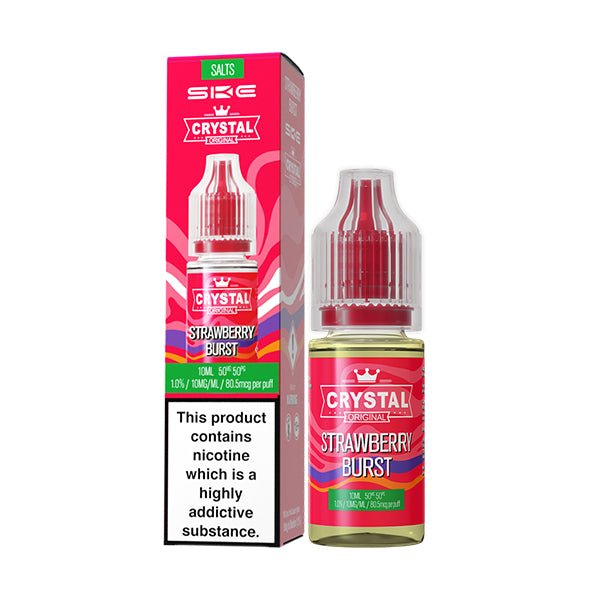 SKE - 10ML CRYSTAL ORIGINAL STRAWBERRY BURST NIC SALT E LIQUID - Super E-cig