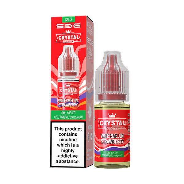 SKE - 10ML CRYSTAL ORIGINAL WATERMELON STRAWBERRY NIC SALT E LIQUID - Super E-cig