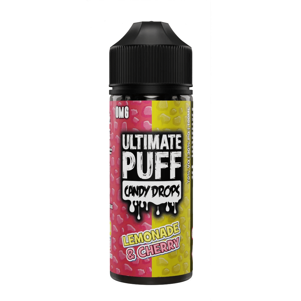 ULTIMATE PUFF - 100ML CANDY DROP LEMONADE & CHERRY 0MG SHORTFILL E LIQUID - Super E-cig