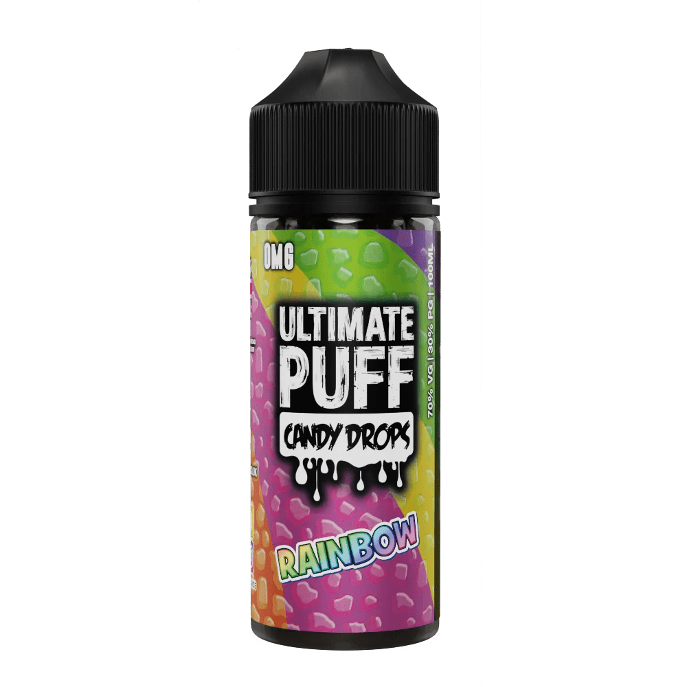 ULTIMATE PUFF - 100ML CANDY DROP RAINBOW 0MG SHORTFILL E LIQUID - Super E-cig