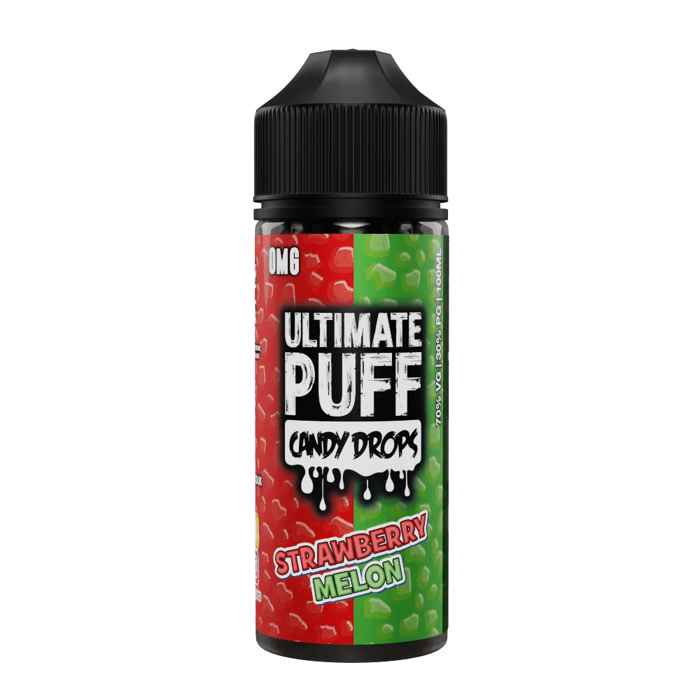ULTIMATE PUFF - 100ML CANDY DROP STRAWBERRY MELON 0MG SHORTFILL E LIQUID - Super E-cig