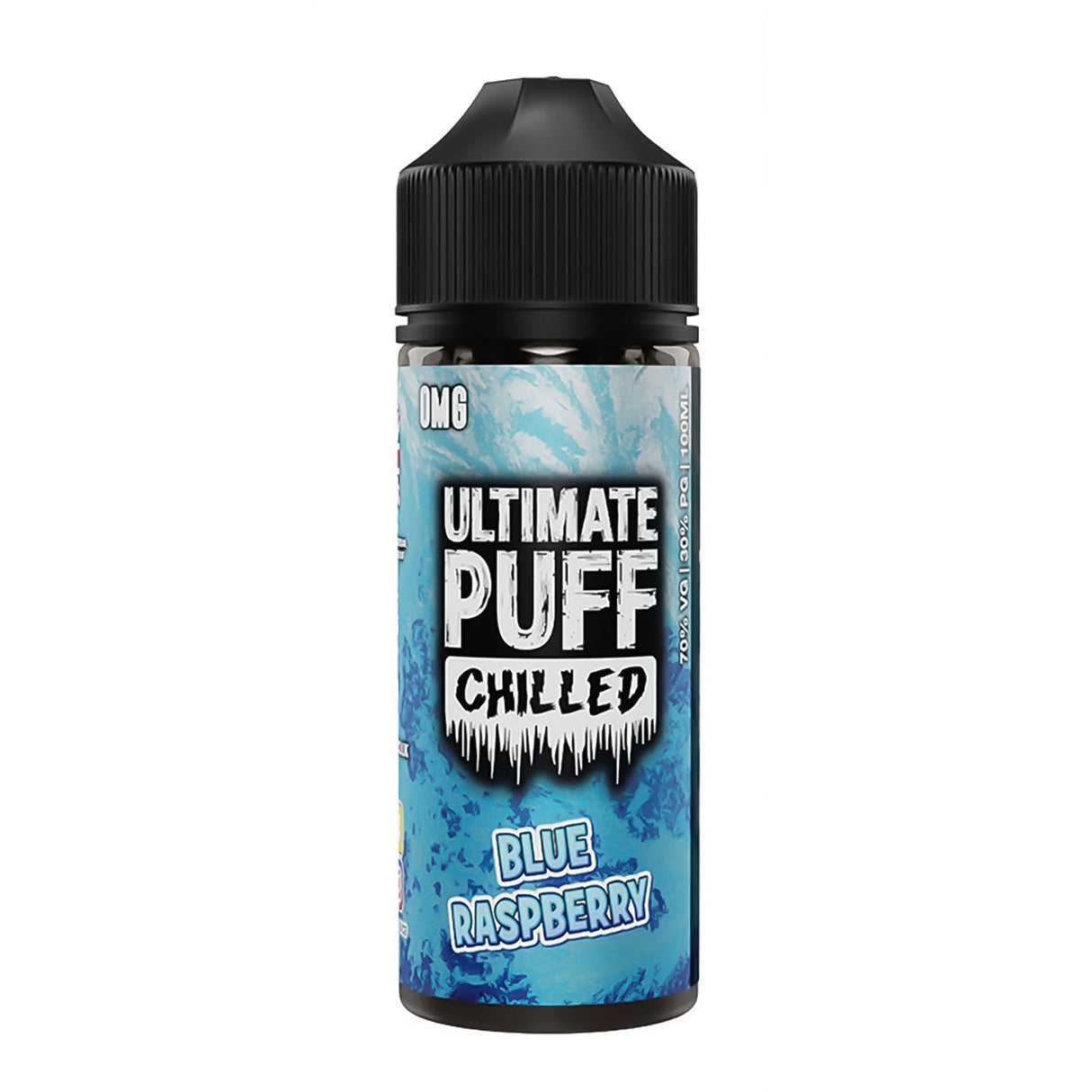 ULTIMATE PUFF - 100ML CHILLED BLUE RASPBERRY 0MG SHORTFILL E LIQUID - Super E-cig