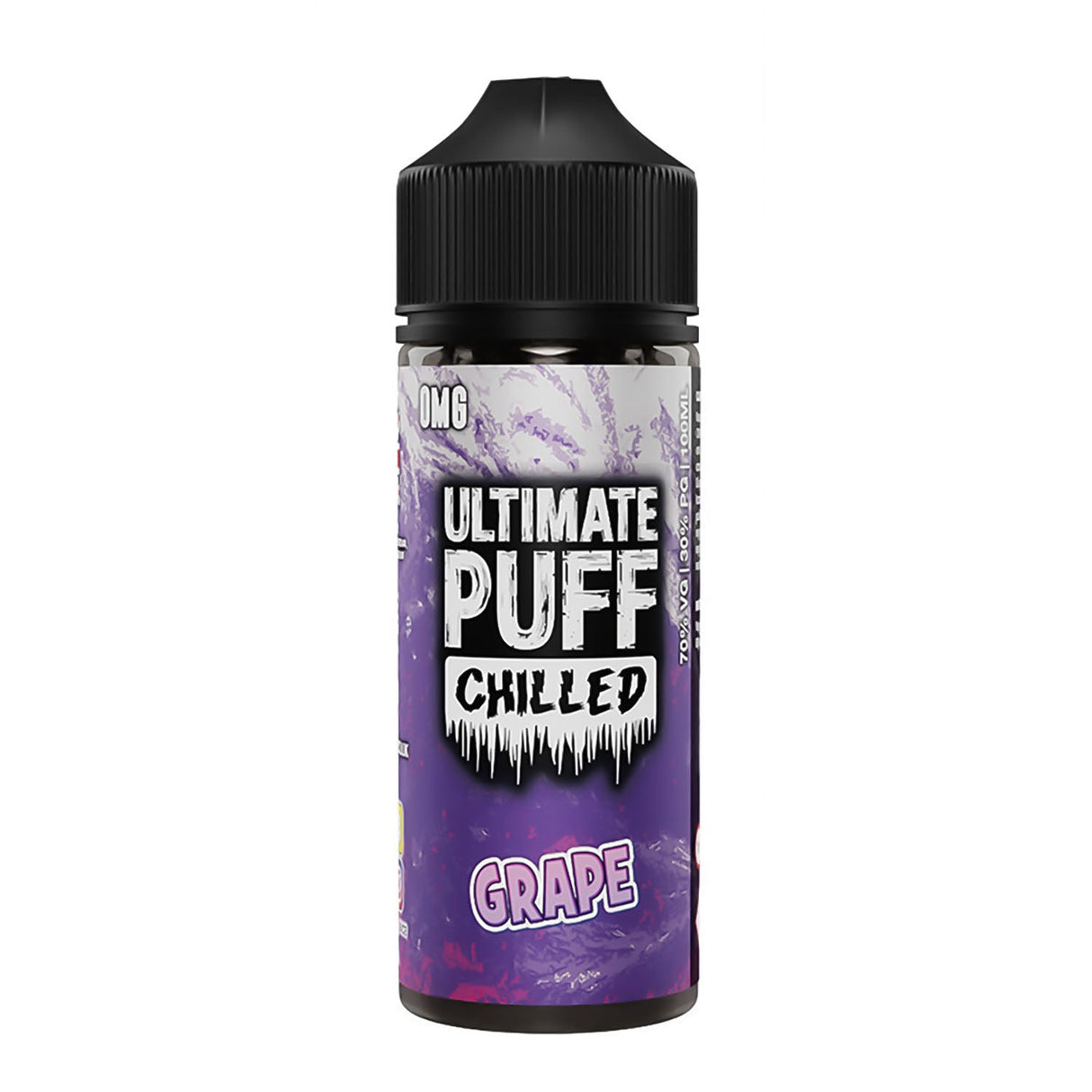 ULTIMATE PUFF - 100ML CHILLED GRAPE 0MG SHORTFILL E LIQUID - Super E-cig