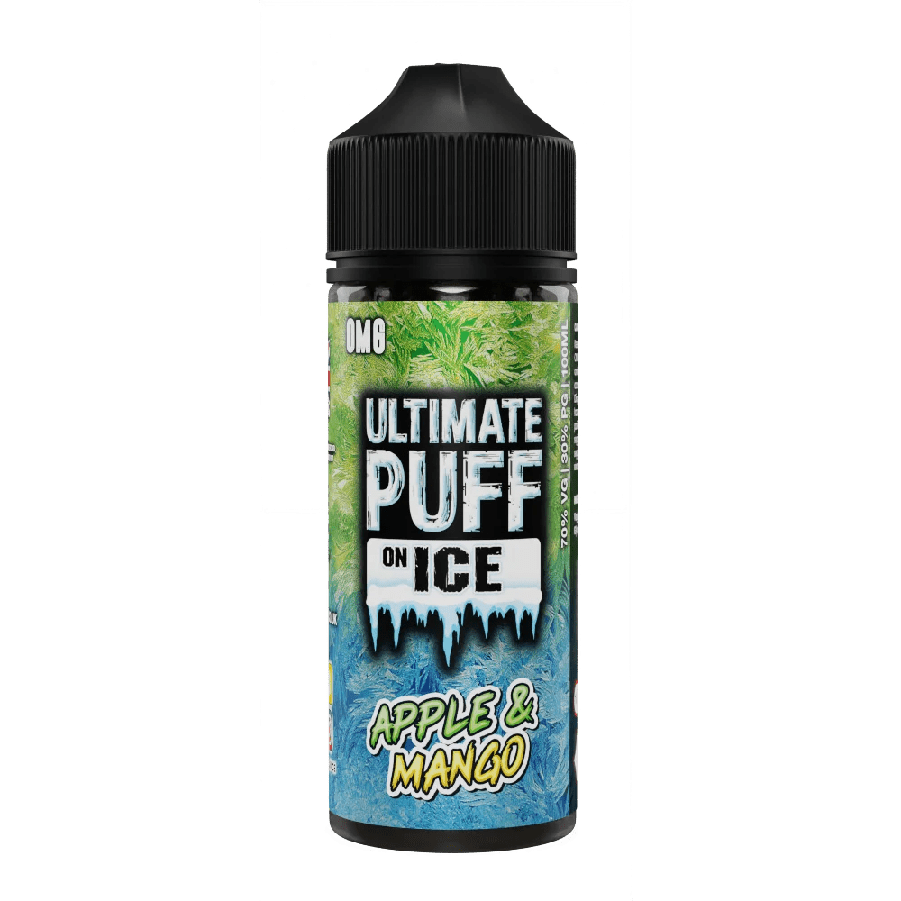 ULTIMATE PUFF - 100ML ON ICE APPLE MANGO 0MG SHORTFILL E LIQUID - Super E-cig
