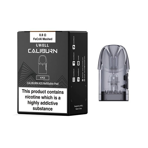 UWELL - CALIBURN A3S REPLACEMENT POD 4 PACK - Super E-cig