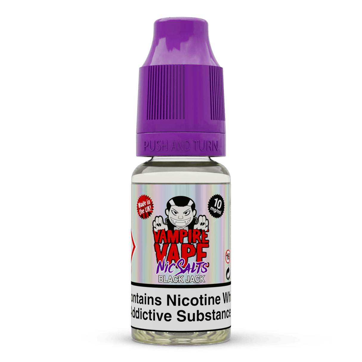 VAMPIRE VAPE - 10ML BLACK JACK NIC SALT E LIQUID - Super E-cig