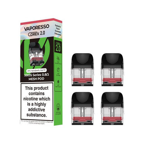 VAPORESSO - XROS SERIES COREX 2.0 REPLACEMENT PODS 4 PACK - Super E-cig