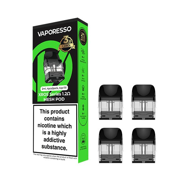 VAPORESSO XROS SERIES COREX 3.0 REPLACEMENT PODS 4 PACK - Super E - cig