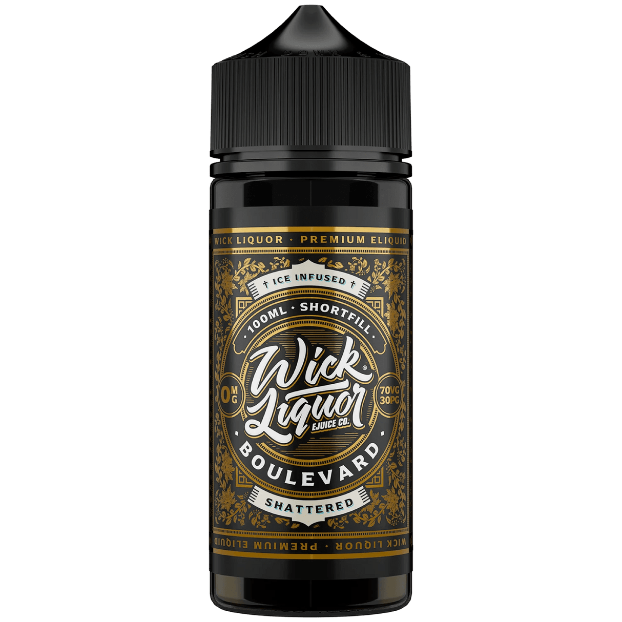 WICK LIQUOR - 100ML BOULEVARD SHATTERED 0MG SHORTFILL E LIQUID - Super E-cig