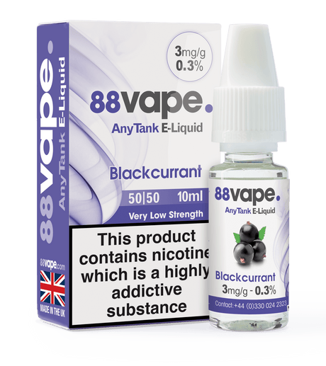 88VAPE - 10ML BLACKCURRANT E LIQUID - Super E-cig