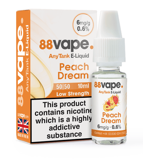 88VAPE - 10ML PEACH E LIQUID - Super E-cig