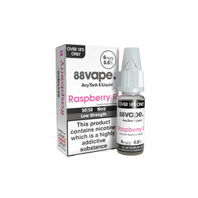 88Vape Raspberry R 10Ml E-Liquid - 6MG-50/50